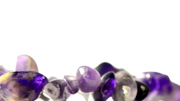 Amethyst bracelet on a turn table — Stock Video
