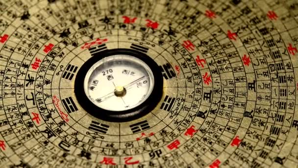 Moderner Chinesischer Feng Shui Kompass — Stockvideo