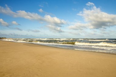 Polonya, Ustka Baltık Denizi'nin lonesome beach