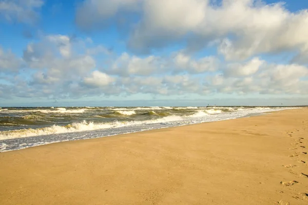 Magányos beach, a Balti-tenger, Lengyelországban, Ustka — Stock Fotó