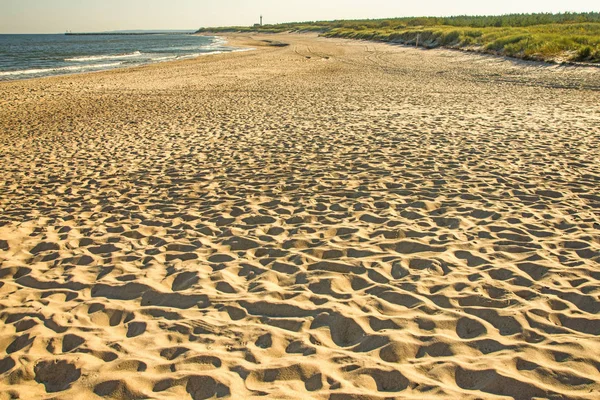 Playa de Ustka, Mar Báltico, Polonia — Foto de Stock