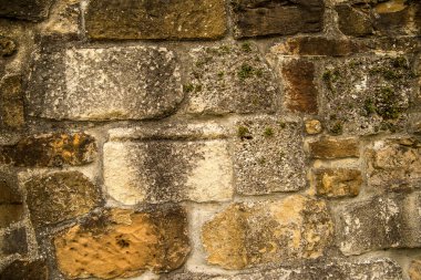 Almanya 'da bir kalenin ortaçağ duvarı