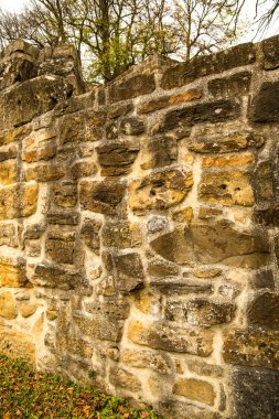 Almanya 'da bir kalenin ortaçağ duvarı