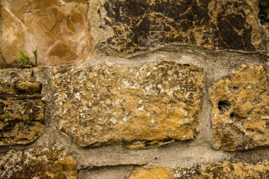 Almanya 'da bir kalenin ortaçağ duvarı