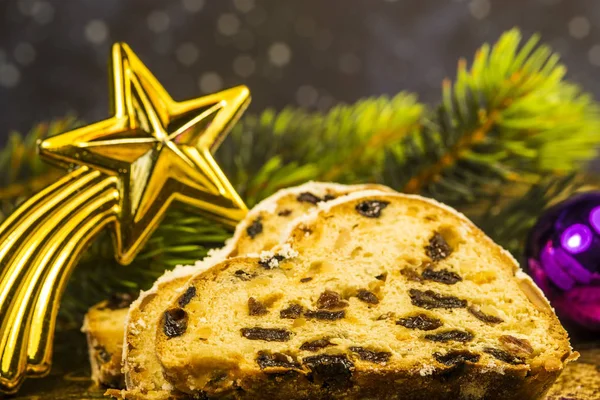 Natal stollen, padaria típica alemã — Fotografia de Stock