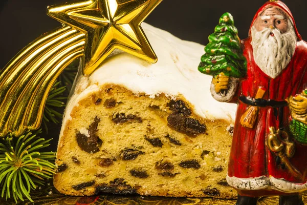 Navidad stollen, panadería típica alemana —  Fotos de Stock