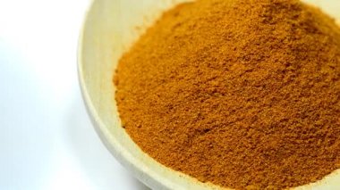 turmeric and chili powder on spoons with camera drive