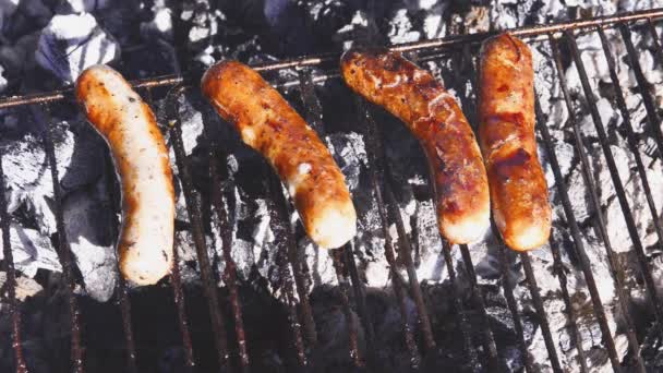 Barbecue Saucisse Allemande Nuernberger — Video