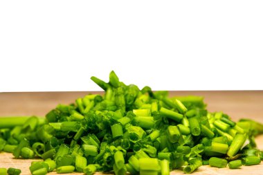 Chive, fesh kesim yaprakları yakın planda