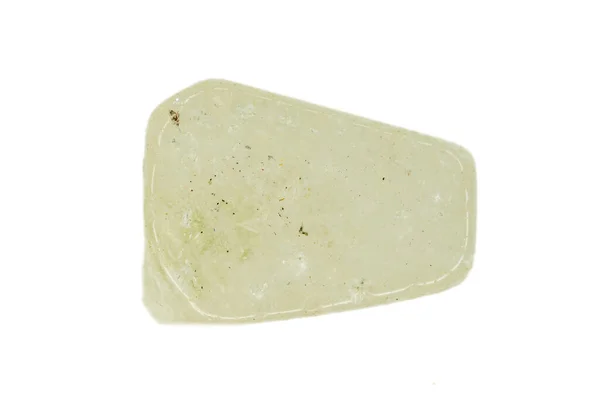 Cristal Rocha Pedra Preciosa Cortada Fundo Branco — Fotografia de Stock