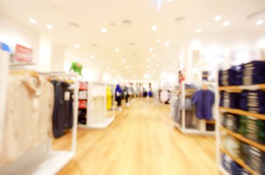 Giyim mağazası ile bulanık resim arkaplanı