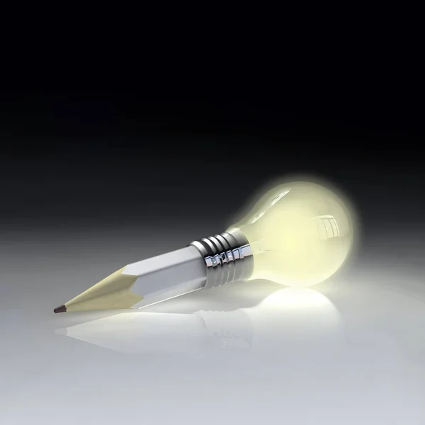Light Bulb Idea Concept High Resolution Rendering — Stock Photo, Image