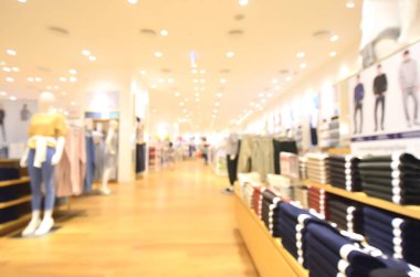 Giyim mağazası ile bulanık resim arkaplanı