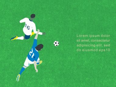 En iyi futbolcular eylem, vektör arka plan görünümünü