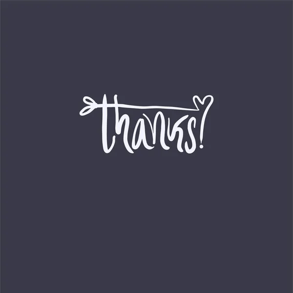 Thank you from the heart. Thank You with lettering design. Handwritten hand drawn text thank you.