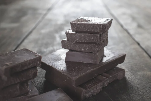 Chocolate Squares Stacked — Stock Photo, Image