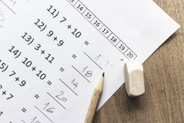 Eğitim kavramları, matematik testi 