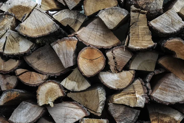 Close up of stacked firewood — Stock Photo, Image