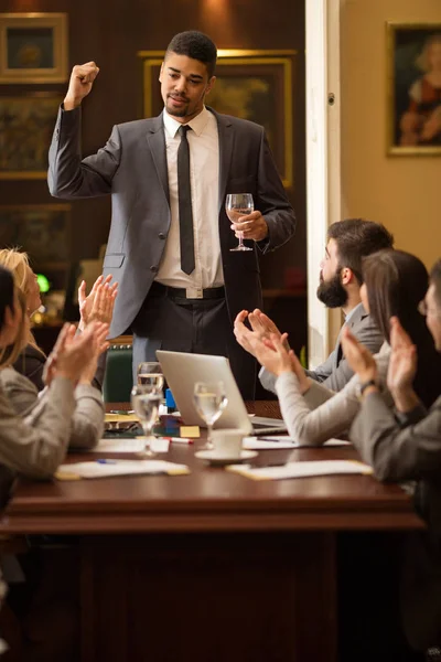 Negócios reunião conferência discussão conceito corporativo — Fotografia de Stock