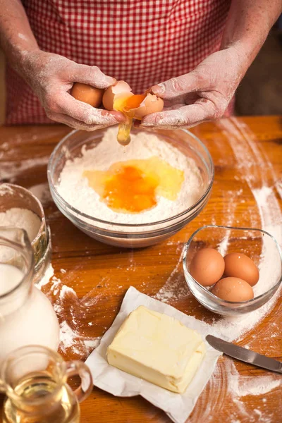 Ingrédients de cuisson pour biscuits à la maison — Photo