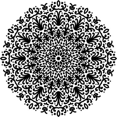 Çiçek mandala. Dekoratif öğe.