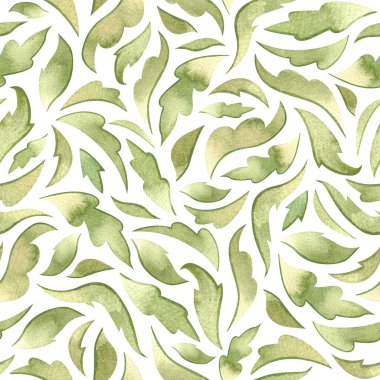 Suluboya yeşili beyaz arka planda pürüzsüz izler bırakır. Birlikte