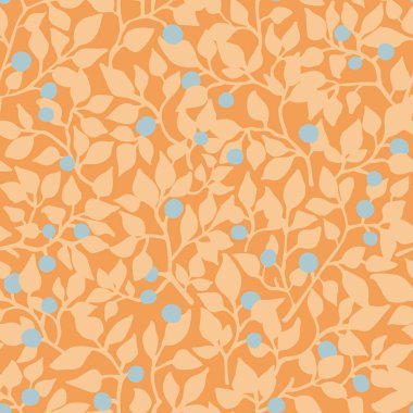 Yabanmersini dikişsiz desen. Yabanmersini çalılarının şeftali vektör dokusu.