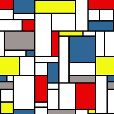 Mondrian tarzı desen