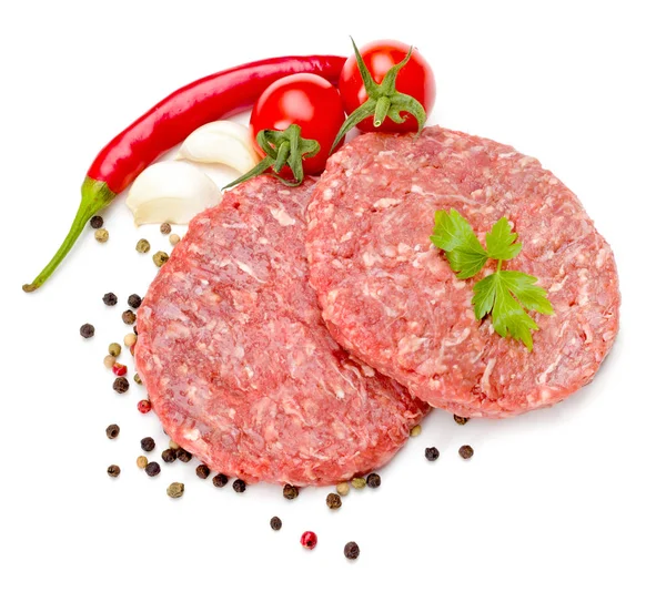 Carne cruda de hamburguesa — Foto de Stock