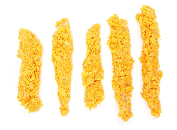 Nyers cornflake rántott csirkemell filé Jogdíjmentes Stock Képek