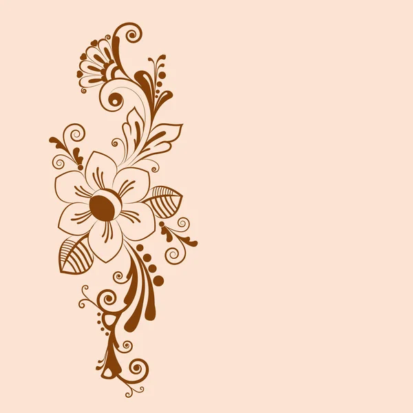 Vector Vintage Floral Φόντο Διακοσμητικά Λουλούδια Για Σχεδιασμό — Διανυσματικό Αρχείο