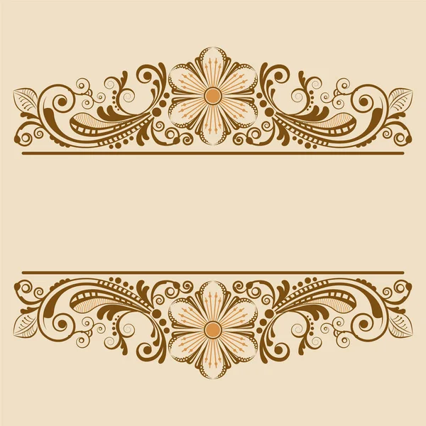 Vector Vintage Floral Background Decorative Flowers Design — Stock Vector