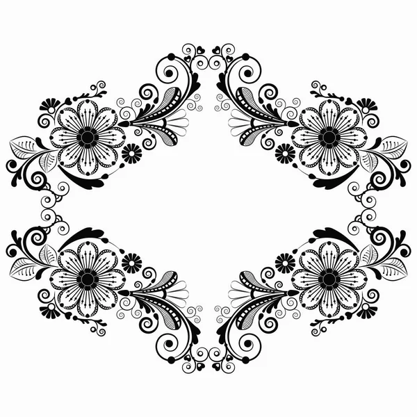 Vector Vintage Bloemen Achtergrond Met Decoratieve Bloemen Voor Design — Stockvector