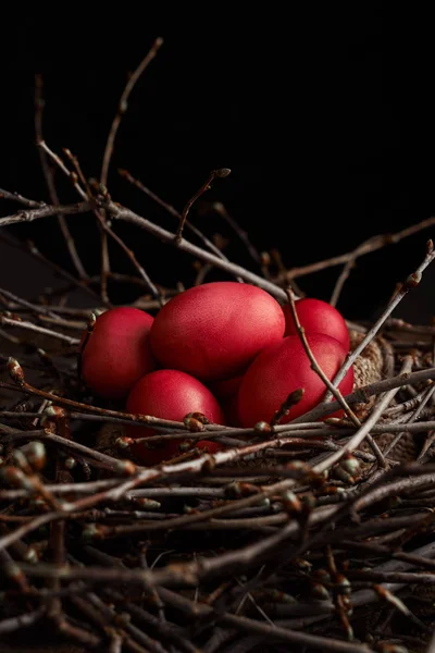 Œufs de Pâques de couleur rouge — Photo