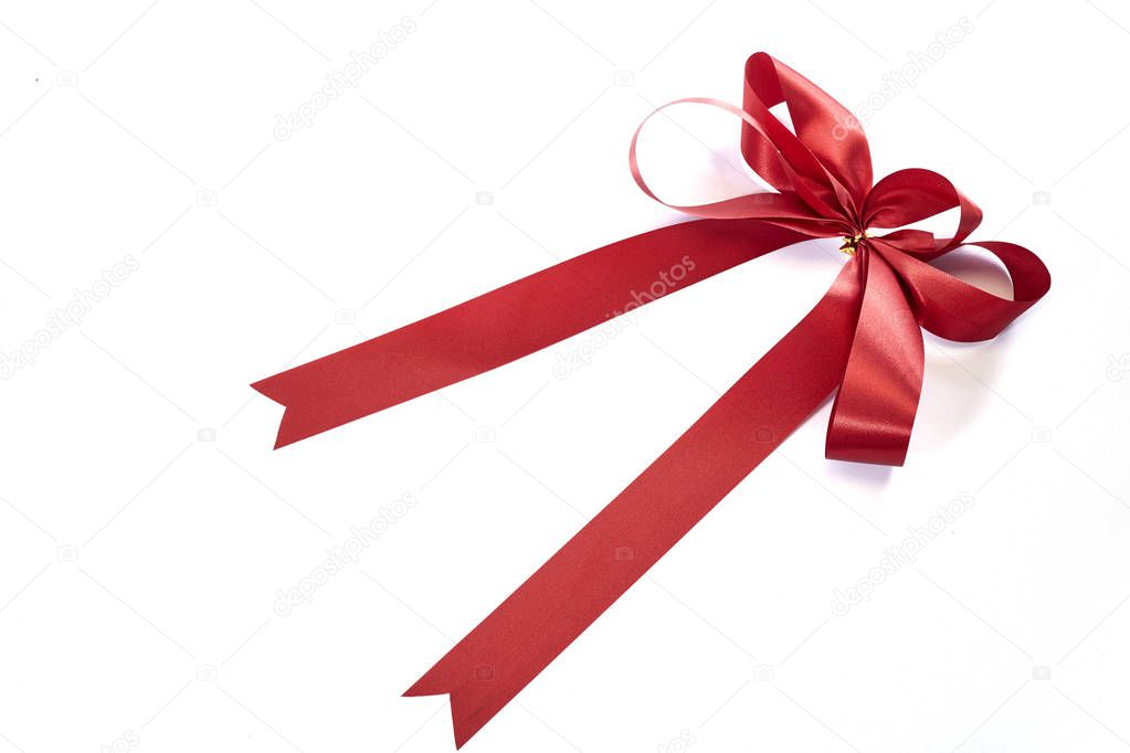 Red satin ribbon