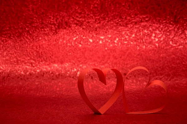 Red Ribbon Heart — Stock Photo, Image