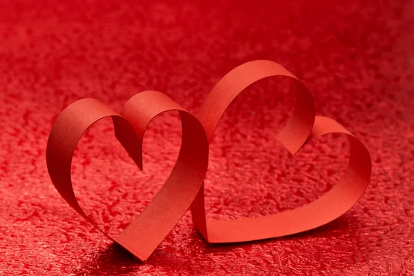 Red Ribbon Heart — Stock Photo, Image