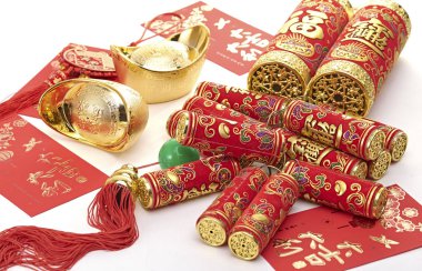 çeşitli Çin yeni yıl süslemeleri