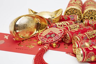 çeşitli Çin yeni yıl süslemeleri