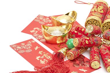 çeşitli Çin yeni yıl süslemeleri