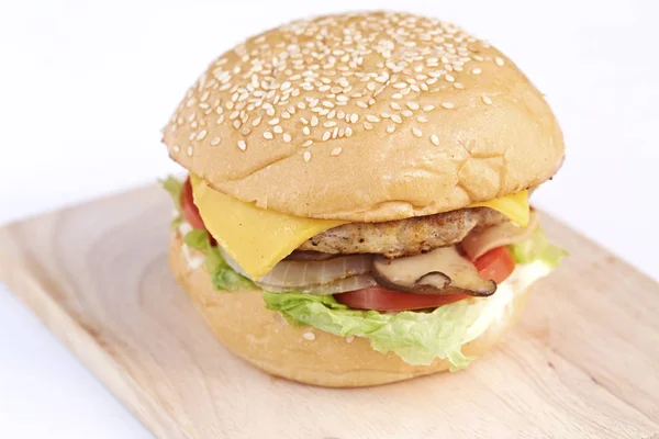 Burger зі свининою — стокове фото