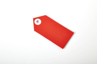 Beyaz arka plan üzerinde izole kopya alanı ile büyük fiyat etiketi.