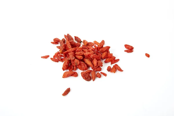 Dried Goji Berries Isolated White — Stock Photo, Image