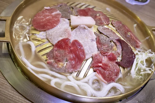Delicious Shabu Grill Meat — Stock Photo, Image