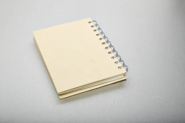 Cahier Notes Marron Fond Texture Aluminium — Photo