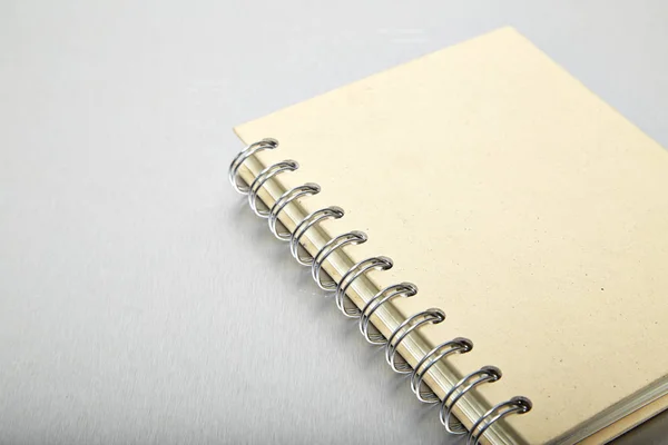Libro Notas Marrón Fondo Textura Aluminio —  Fotos de Stock
