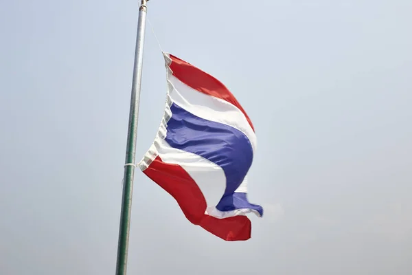 Thailand Nationale Vlag Stream Het Wissen Van Hemel — Stockfoto