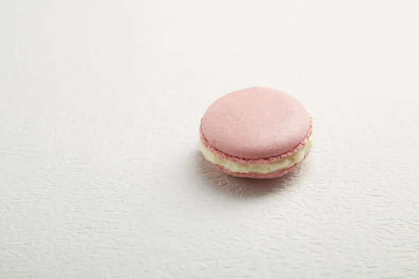 Macaron Auf Weißem Papier Textur — Stockfoto