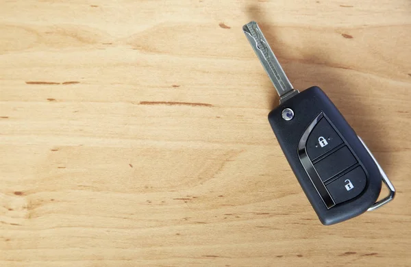 Remote Car Key Wooden Background — Stock Photo, Image