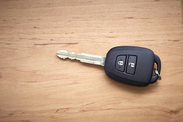 Background Car Key Wooden Table — Stock Photo, Image